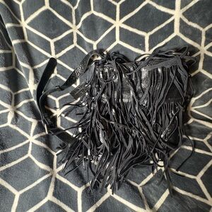 Idyllwind Black Fringe Clutch Wristlet